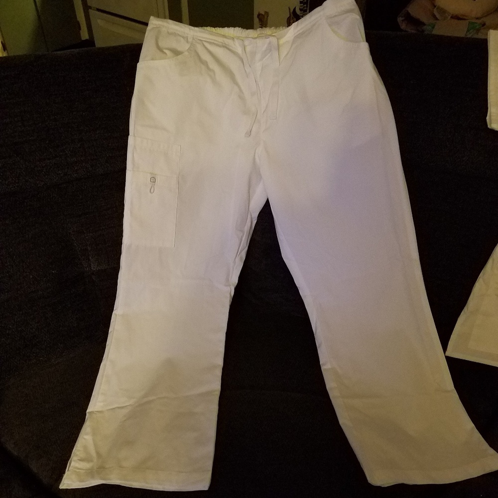 White WonderWink scrub set